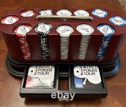 World poker tour playing cards WPT Casino Chip Set Wood Carry Caddy