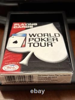 World poker tour playing cards WPT Casino Chip Set Wood Carry Caddy