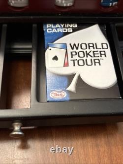 World poker tour playing cards WPT Casino Chip Set Wood Carry Caddy