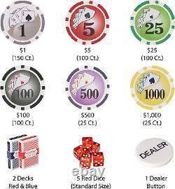 Yin Yang Poker Chip Set in Aluminum Carry Case Heavyweight 14-Gram Casino Qual